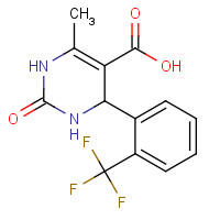 356566-54-6 6-methyl-2-oxo-4-[2-(trifluoromethyl)phenyl]-3,4-dihydro-1H-pyrimidine-5-carboxylic acid chemical structure
