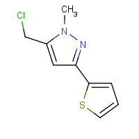 876316-96-0 5-(chloromethyl)-1-methyl-3-thiophen-2-ylpyrazole chemical structure