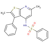 1312592-99-6 N-(2,6-dimethyl-3-phenylthieno[2,3-b]pyridin-4-yl)benzenesulfonamide chemical structure