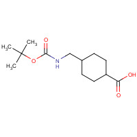 162046-58-4 4-[[(2-methylpropan-2-yl)oxycarbonylamino]methyl]cyclohexane-1-carboxylic acid chemical structure