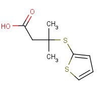 111190-17-1 3-methyl-3-thiophen-2-ylsulfanylbutanoic acid chemical structure