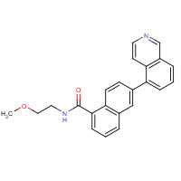 919363-04-5 6-isoquinolin-5-yl-N-(2-methoxyethyl)naphthalene-1-carboxamide chemical structure