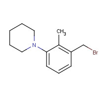 1588866-82-3 1-[3-(bromomethyl)-2-methylphenyl]piperidine chemical structure