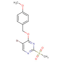 1343461-06-2 5-bromo-4-[(4-methoxyphenyl)methoxy]-2-methylsulfonylpyrimidine chemical structure