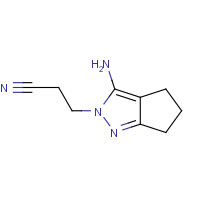 56112-89-1 3-(3-amino-5,6-dihydro-4H-cyclopenta[c]pyrazol-2-yl)propanenitrile chemical structure