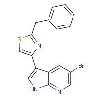 1379670-78-6 2-benzyl-4-(5-bromo-1H-pyrrolo[2,3-b]pyridin-3-yl)-1,3-thiazole chemical structure