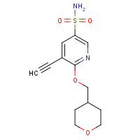 1228874-61-0 5-ethynyl-6-(oxan-4-ylmethoxy)pyridine-3-sulfonamide chemical structure