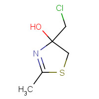 21262-97-5 4-(chloromethyl)-2-methyl-5H-1,3-thiazol-4-ol chemical structure