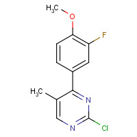 1375457-39-8 2-chloro-4-(3-fluoro-4-methoxyphenyl)-5-methylpyrimidine chemical structure