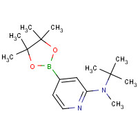 1352757-01-7 N-tert-butyl-N-methyl-4-(4,4,5,5-tetramethyl-1,3,2-dioxaborolan-2-yl)pyridin-2-amine chemical structure