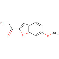 1052726-52-9 2-bromo-1-(6-methoxy-1-benzofuran-2-yl)ethanone chemical structure