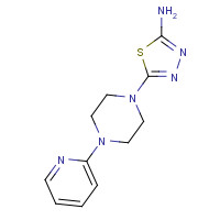 941867-59-0 5-(4-pyridin-2-ylpiperazin-1-yl)-1,3,4-thiadiazol-2-amine chemical structure