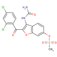 329306-27-6 [3-(carbamoylamino)-2-(2,4-dichlorobenzoyl)-1-benzofuran-6-yl] methanesulfonate chemical structure