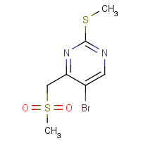1374134-68-5 5-bromo-2-methylsulfanyl-4-(methylsulfonylmethyl)pyrimidine chemical structure