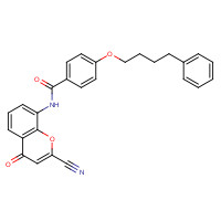 136450-11-8 N-(2-cyano-4-oxochromen-8-yl)-4-(4-phenylbutoxy)benzamide chemical structure