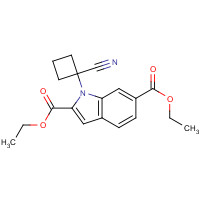 1014694-92-8 diethyl 1-(1-cyanocyclobutyl)indole-2,6-dicarboxylate chemical structure