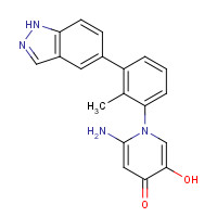 1333331-10-4 2-amino-5-hydroxy-1-[3-(1H-indazol-5-yl)-2-methylphenyl]pyridin-4-one chemical structure