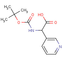 347187-29-5 2-[(2-methylpropan-2-yl)oxycarbonylamino]-2-pyridin-3-ylacetic acid chemical structure