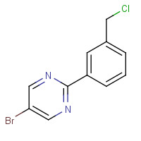 1100598-50-2 5-bromo-2-[3-(chloromethyl)phenyl]pyrimidine chemical structure