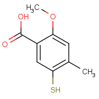 439579-12-1 2-methoxy-4-methyl-5-sulfanylbenzoic acid chemical structure