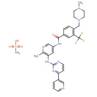 895519-91-2 methanesulfonic acid;4-[(4-methylpiperazin-1-yl)methyl]-N-[6-methyl-5-[(4-pyridin-3-ylpyrimidin-2-yl)amino]pyridin-3-yl]-3-(trifluoromethyl)benzamide chemical structure