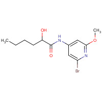 1433905-04-4 N-(2-bromo-6-methoxypyridin-4-yl)-2-hydroxyhexanamide chemical structure