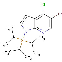 685513-96-6 (5-bromo-4-chloropyrrolo[2,3-b]pyridin-1-yl)-tri(propan-2-yl)silane chemical structure
