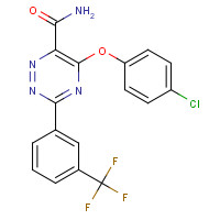 921620-24-8 5-(4-chlorophenoxy)-3-[3-(trifluoromethyl)phenyl]-1,2,4-triazine-6-carboxamide chemical structure