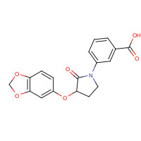 649773-85-3 3-[3-(1,3-benzodioxol-5-yloxy)-2-oxopyrrolidin-1-yl]benzoic acid chemical structure