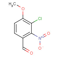 1170698-04-0 3-chloro-4-methoxy-2-nitrobenzaldehyde chemical structure