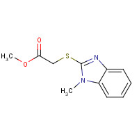 86406-27-1 methyl 2-(1-methylbenzimidazol-2-yl)sulfanylacetate chemical structure