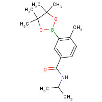 1019918-74-1 4-methyl-N-propan-2-yl-3-(4,4,5,5-tetramethyl-1,3,2-dioxaborolan-2-yl)benzamide chemical structure
