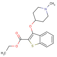 1443208-03-4 ethyl 3-(1-methylpiperidin-4-yl)oxy-1-benzothiophene-2-carboxylate chemical structure