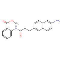 1093631-11-8 methyl 2-[3-(6-aminonaphthalen-2-yl)propanoylamino]benzoate chemical structure