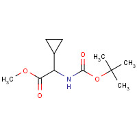 638207-62-2 methyl 2-cyclopropyl-2-[(2-methylpropan-2-yl)oxycarbonylamino]acetate chemical structure