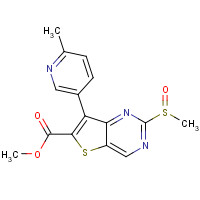1462950-45-3 methyl 7-(6-methylpyridin-3-yl)-2-methylsulfinylthieno[3,2-d]pyrimidine-6-carboxylate chemical structure