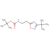 1244058-74-9 tert-butyl N-[2-(3-tert-butyl-1,2,4-oxadiazol-5-yl)ethyl]carbamate chemical structure
