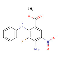 606093-58-7 methyl 4-amino-2-anilino-3-fluoro-5-nitrobenzoate chemical structure