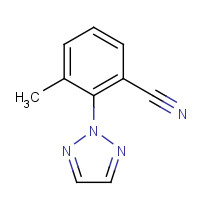 1293285-64-9 3-methyl-2-(triazol-2-yl)benzonitrile chemical structure