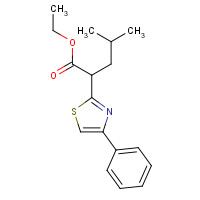 1426692-41-2 ethyl 4-methyl-2-(4-phenyl-1,3-thiazol-2-yl)pentanoate chemical structure