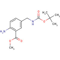 161292-57-5 methyl 2-amino-5-[[(2-methylpropan-2-yl)oxycarbonylamino]methyl]benzoate chemical structure