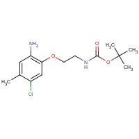 862874-03-1 tert-butyl N-[2-(2-amino-5-chloro-4-methylphenoxy)ethyl]carbamate chemical structure