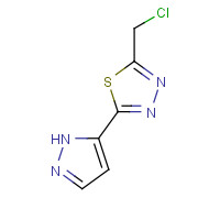1254577-44-0 2-(chloromethyl)-5-(1H-pyrazol-5-yl)-1,3,4-thiadiazole chemical structure