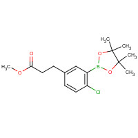 1374135-22-4 methyl 3-[4-chloro-3-(4,4,5,5-tetramethyl-1,3,2-dioxaborolan-2-yl)phenyl]propanoate chemical structure