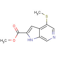 871583-22-1 methyl 4-methylsulfanyl-1H-pyrrolo[2,3-c]pyridine-2-carboxylate chemical structure