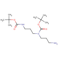 122248-82-2 tert-butyl N-(3-aminopropyl)-N-[3-[(2-methylpropan-2-yl)oxycarbonylamino]propyl]carbamate chemical structure