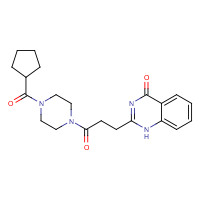 1537890-81-5 2-[3-[4-(cyclopentanecarbonyl)piperazin-1-yl]-3-oxopropyl]-1H-quinazolin-4-one chemical structure