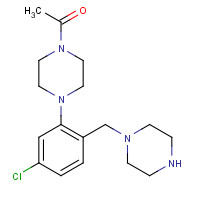 1460032-42-1 1-[4-[5-chloro-2-(piperazin-1-ylmethyl)phenyl]piperazin-1-yl]ethanone chemical structure
