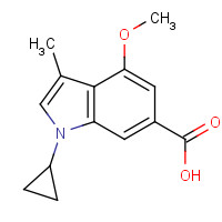 1039758-80-9 1-cyclopropyl-4-methoxy-3-methylindole-6-carboxylic acid chemical structure