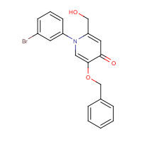 1333331-96-6 1-(3-bromophenyl)-2-(hydroxymethyl)-5-phenylmethoxypyridin-4-one chemical structure